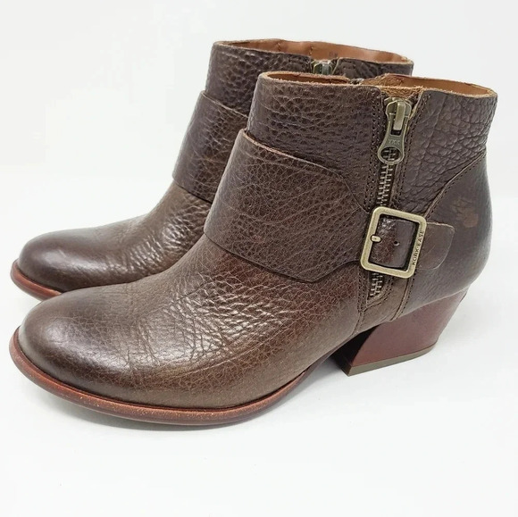 Kork-Ease Isa Dark Brown Leather Ankle Boots 6.5 - Picture 3 of 13